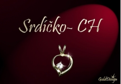 Srdíčko CH - přívěsek zlacený